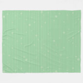 Couverture Polaire Bandes simples et points vert menthe moderne (Devant (Horizontal))