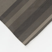 Couverture Polaire Bandes taupe monogramme (Coin)