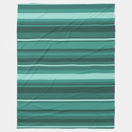 Couverture Polaire Bandes turquoises (Devant)