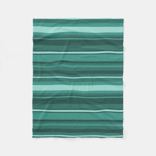 Couverture Polaire Bandes turquoises (Devant)