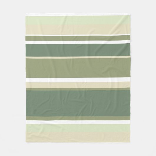 Couverture Polaire Bandes vert olive (Devant)