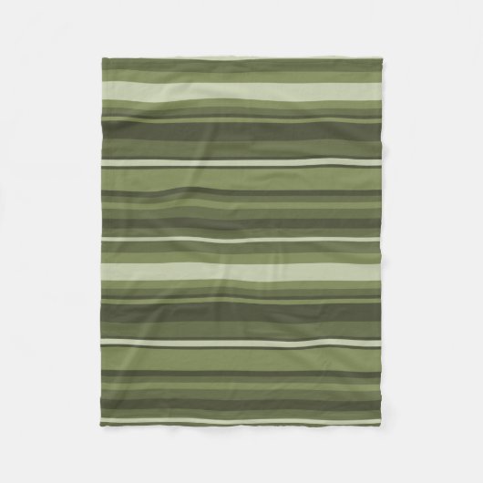 Couverture Polaire Bandes vert olive (Devant)