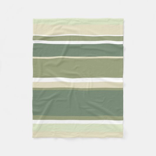Couverture Polaire Bandes vert olive (Devant)