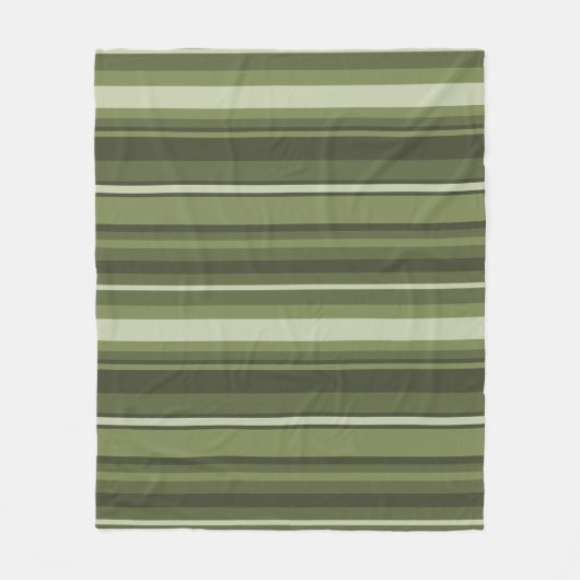 Couverture Polaire Bandes vert olive (Devant)