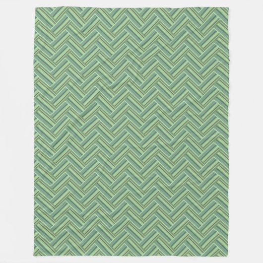Couverture Polaire Bandes vert olive double tissage (Devant)