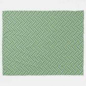 Couverture Polaire Bandes vert olive double tissage (Devant (Horizontal))