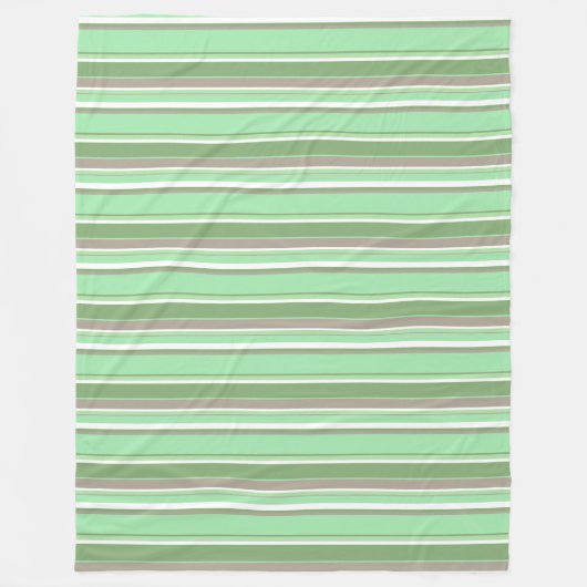 Couverture Polaire Bandes vert pâle (Devant)