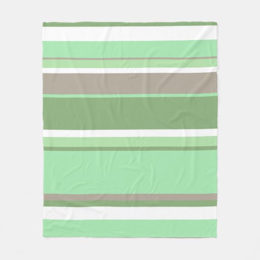 Couverture Polaire Bandes vert pâle (Devant)