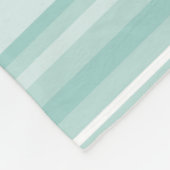 Couverture Polaire Bandes vertes à la menthe (Coin)