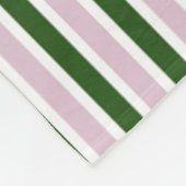 Couverture Polaire Bandes vertes et roses (Coin)