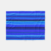 Couverture Polaire Bandes verticales bleues (Devant (Horizontal))