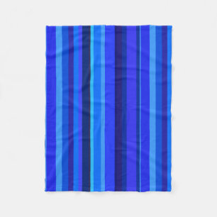 Couverture Polaire Bandes verticales bleues