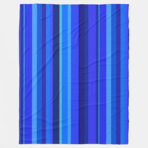 Couverture Polaire Bandes verticales bleues