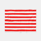 Couverture Polaire Bandes verticales de grande taille rouge et blanc (Devant (Horizontal))