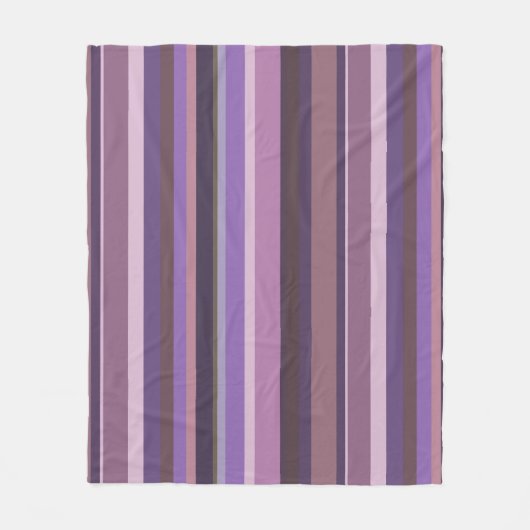 Couverture Polaire Bandes verticales mauves (Devant)