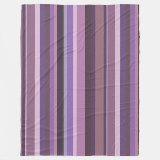 Couverture Polaire Bandes verticales mauves (Devant)
