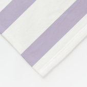 Couverture Polaire Bandes violettes et blanches (Coin)