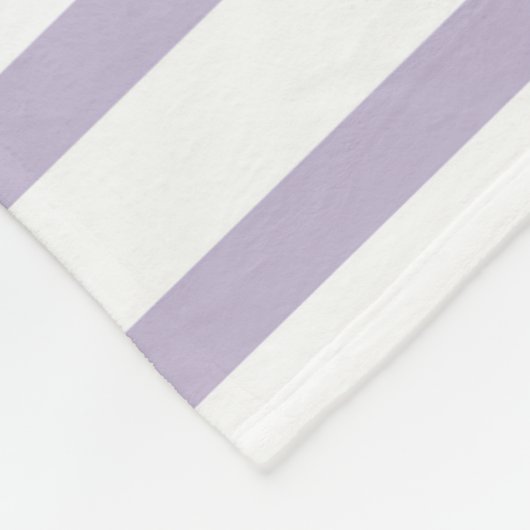 Couverture Polaire Bandes violettes et blanches (Coin)