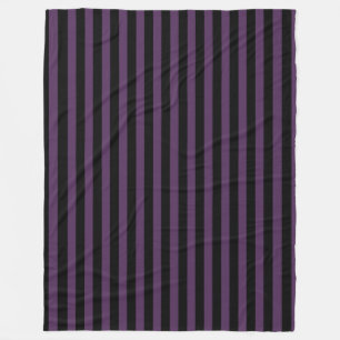 Couverture Polaire Bandes violettes foncées et noires