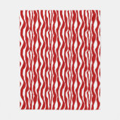 Couverture Polaire Bandes zébrées - Rouge et blanc profond (Devant)