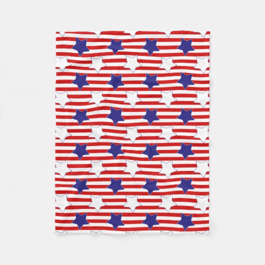 Couverture Polaire Bannière étoilée piquée (Devant)