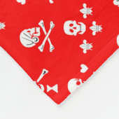 COUVERTURE POLAIRE BANNIÈRES DE PIRATE ROUGE SKULL, OBJETS TRAVERSÉS, (Coin)