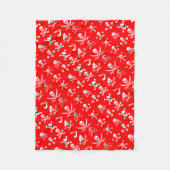 COUVERTURE POLAIRE BANNIÈRES DE PIRATE ROUGE SKULL, OBJETS TRAVERSÉS, (Devant)