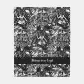 Couverture Polaire Baphomet gothique Arts sombres Alternative (Devant)
