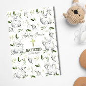 Couverture Polaire Baptême avec croix, Grotte Blanche