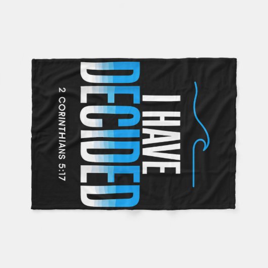 Couverture Polaire Baptême J'Ai Décidé Baptisé (Devant (Horizontal))