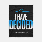 Couverture Polaire Baptême J'Ai Décidé Baptisé (Devant)