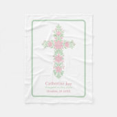 Couverture Polaire Baptism Custom Name Fleece Blanket Godparents Gift (Devant)