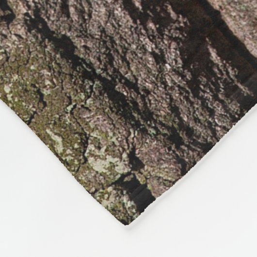 Couverture Polaire Barbier chêne moss tronc bois (Coin)