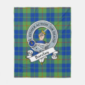Couverture Polaire Barclay Chasse Ancien Clan Badge Tartan Plaid (Devant)
