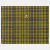 Couverture Polaire Barclay Tartan avec vos initiales, Scottish Plaid (Devant (Horizontal))