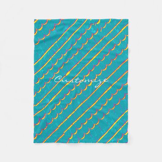 Couverture Polaire bardeaux bleu-vert Thunder_Cove (Devant)