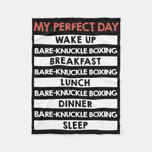 Couverture Polaire Bare-knuckle Boxing My Parfect Day (Devant)