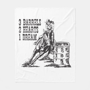 Couverture Polaire Baril Racing 3 Barils 2 Coeurs 1 Rêve