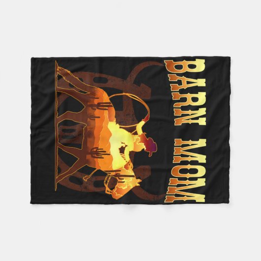 Couverture Polaire Barn Maman I équestre Cheval Fan (Devant (Horizontal))