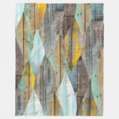 Couverture Polaire Barnwood Texture Automne Pastel Tones Motif (Devant)
