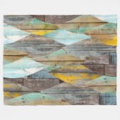 Couverture Polaire Barnwood Texture Automne Pastel Tones Motif (Devant (Horizontal))
