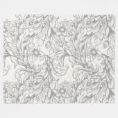 Couverture Polaire Baroque Acanthus Gris (Devant (Horizontal))