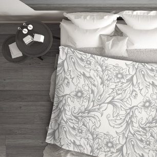 Couverture Polaire Baroque Acanthus Gris