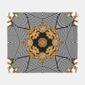 Couverture Polaire Baroque doré et chaînes motif ornement (Devant (Horizontal))