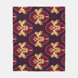 Couverture Polaire Baroque Gold Sconce Magenta Motif