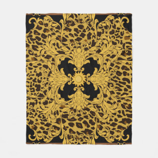 Couverture Polaire Baroque léopard, Poster de animal orné