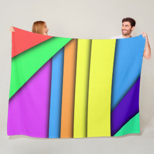 Couverture Polaire Barres de couleur