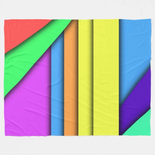 Couverture Polaire Barres de couleur (Devant (Horizontal))