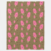 Couverture Polaire Bars à crème glacée rose (Devant)