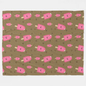 Couverture Polaire Bars à crème glacée rose (Devant (Horizontal))